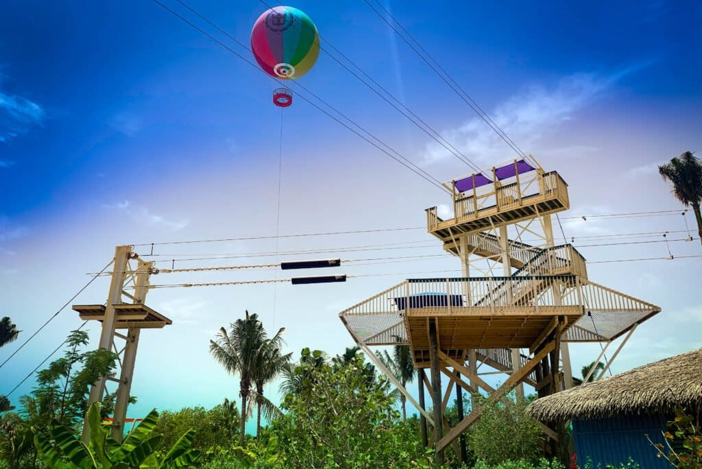 commercial zipline course setup